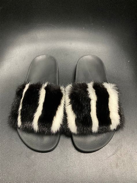 givenchy mink fur slides|givenchy marshmallow sandals.